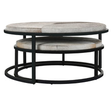 Hayword Hide Set of 2 Nesting Tables-Gray - Chapin Furniture