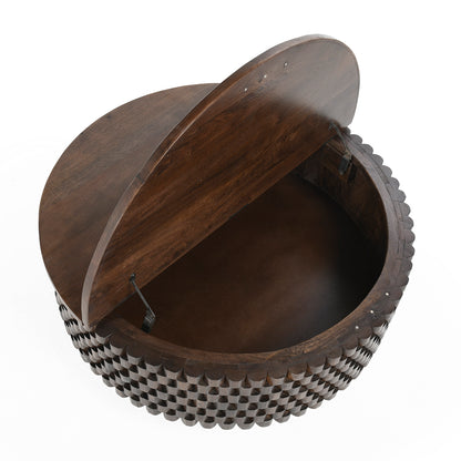 Norwood 40" Round Coffee Table- Bark Brown - Chapin Furniture