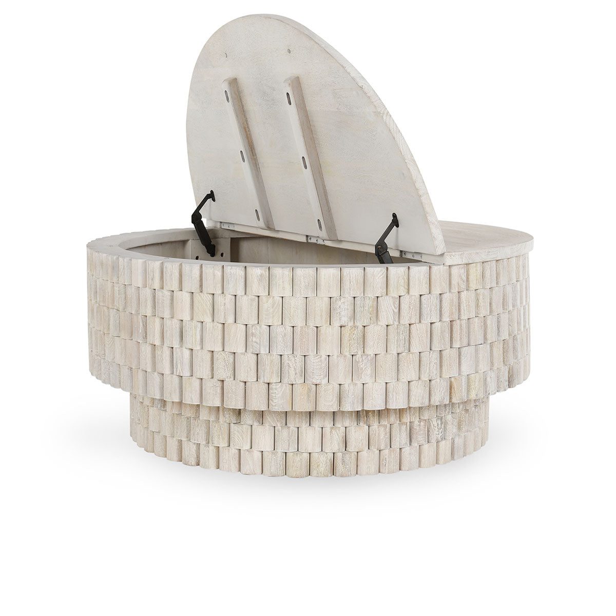 Norwood 40" Round Coffee Table- Coastal White - Chapin Furniture