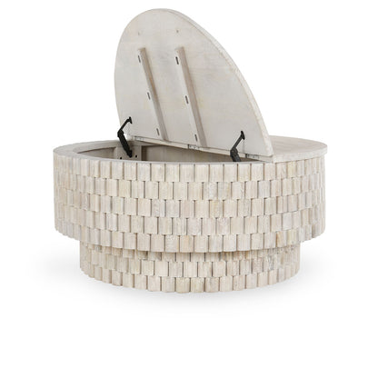 Norwood 40" Round Coffee Table- Coastal White - Chapin Furniture