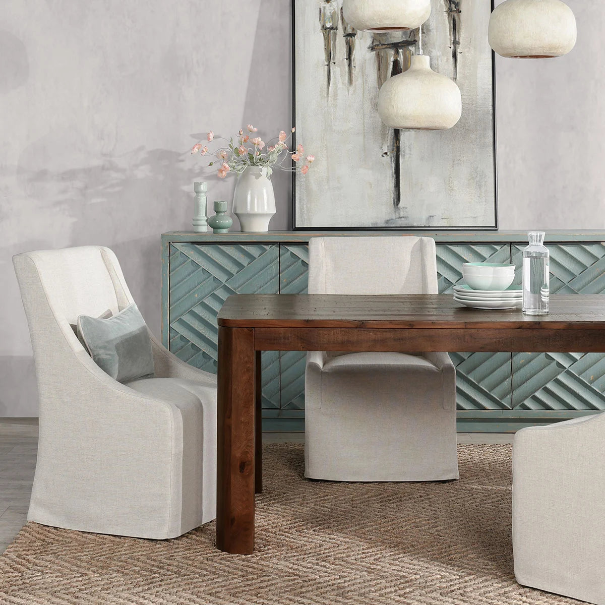 Nemi Reclaimed Wood 84" Dining Table- Reclaimed Brown - Chapin Furniture