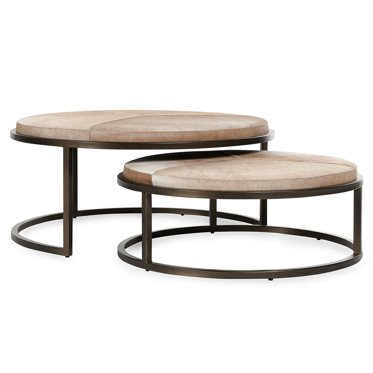 Hayword Hide Set of 2 Nesting Tables- Blonde - Chapin Furniture