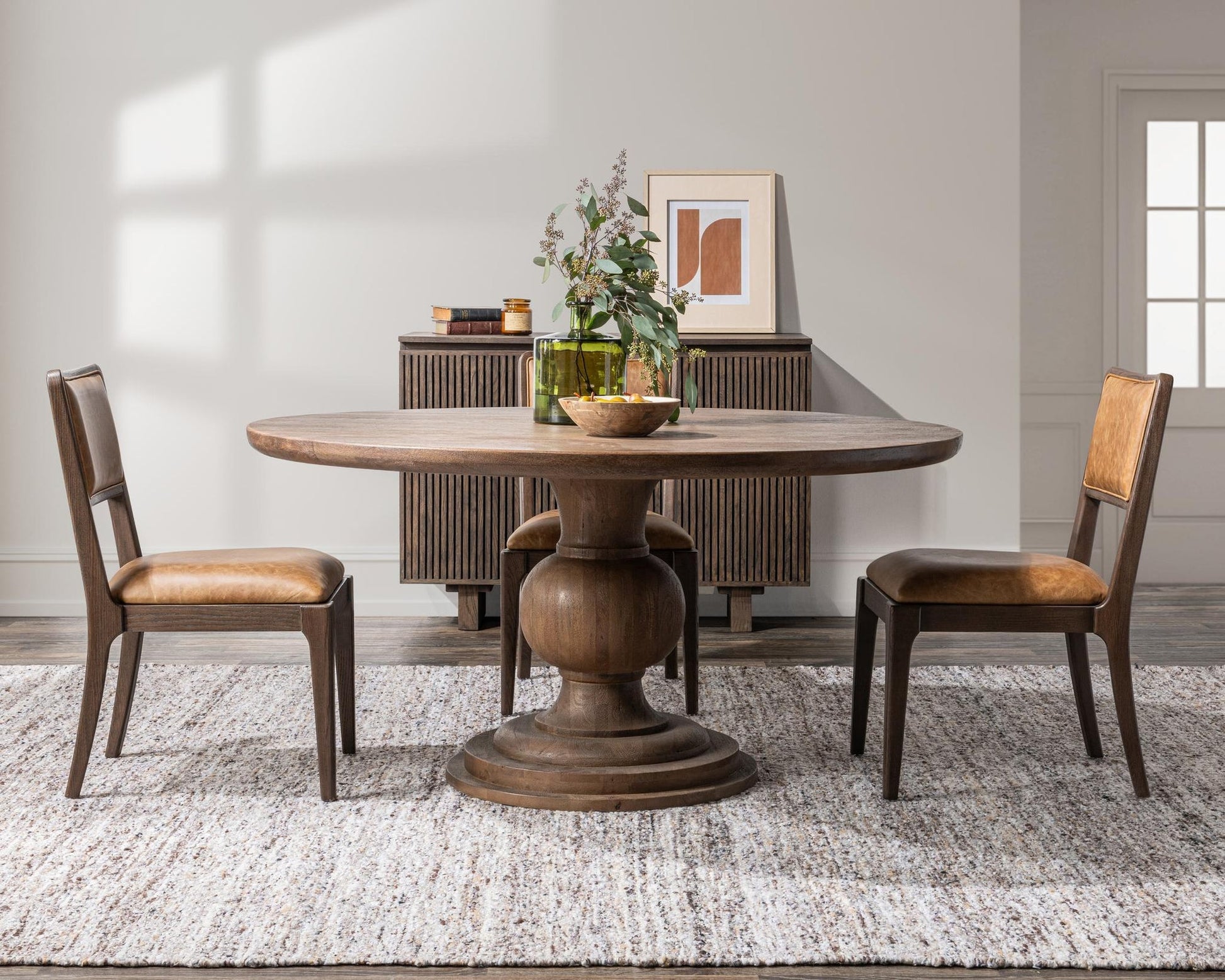 Hera Mango Wood Round Dining Table - Chapin Furniture