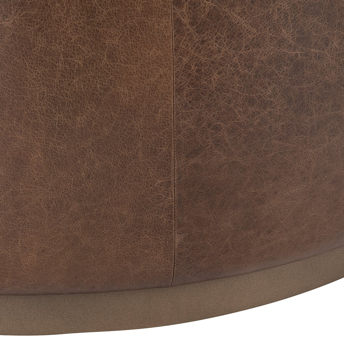 Clair Leather Round Coffee Table - Chapin Furniture