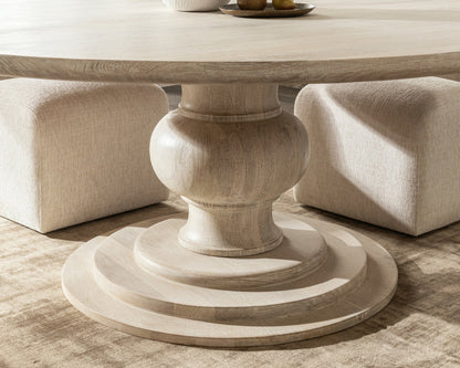 Hera Mango Wood Round Dining Table - Chapin Furniture