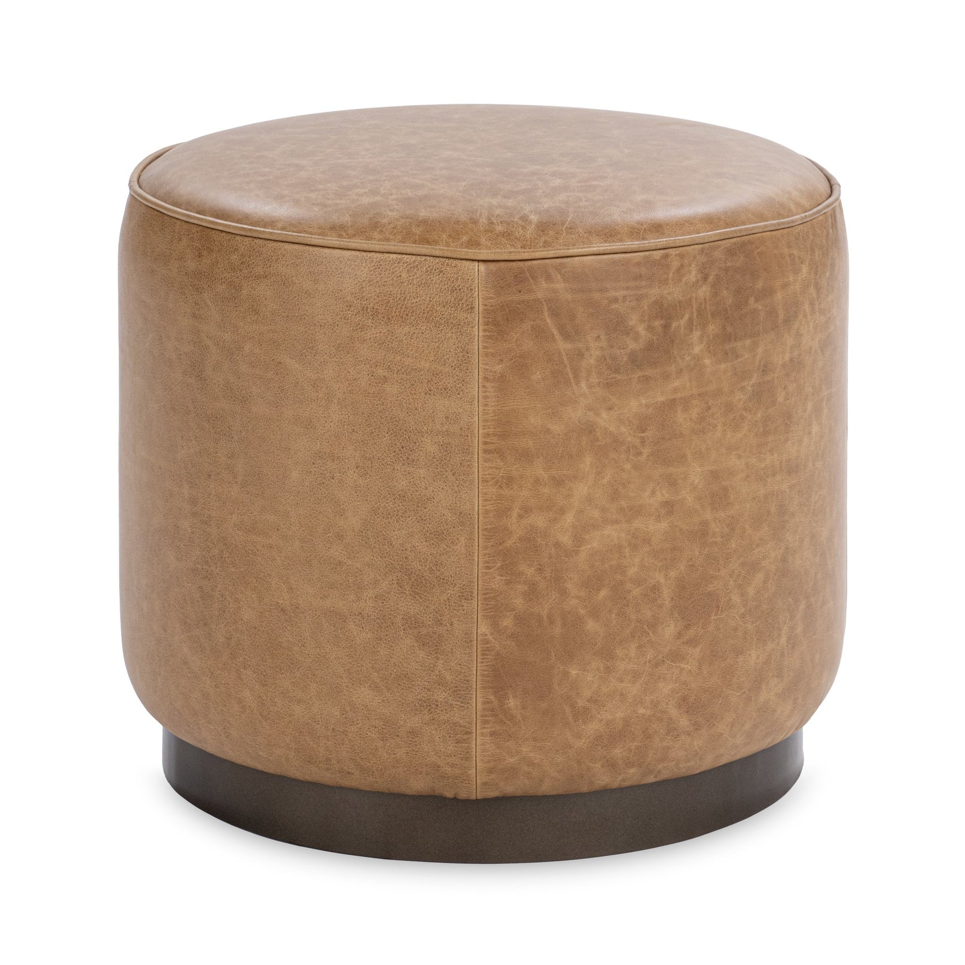 Clair Leather Round End Table - Chapin Furniture
