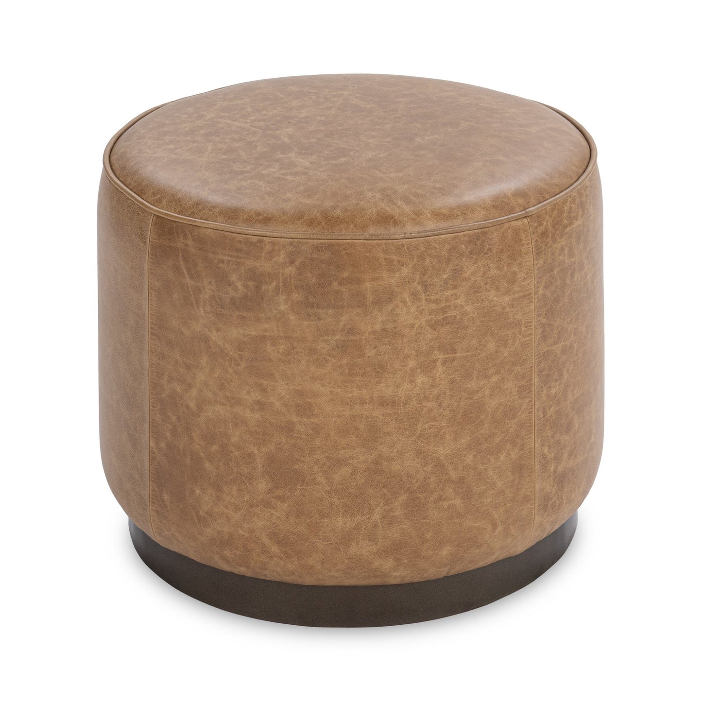 Clair Leather Round End Table - Chapin Furniture