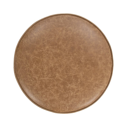 Clair Leather Round End Table - Chapin Furniture