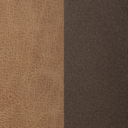 Clair Leather Round Ottoman