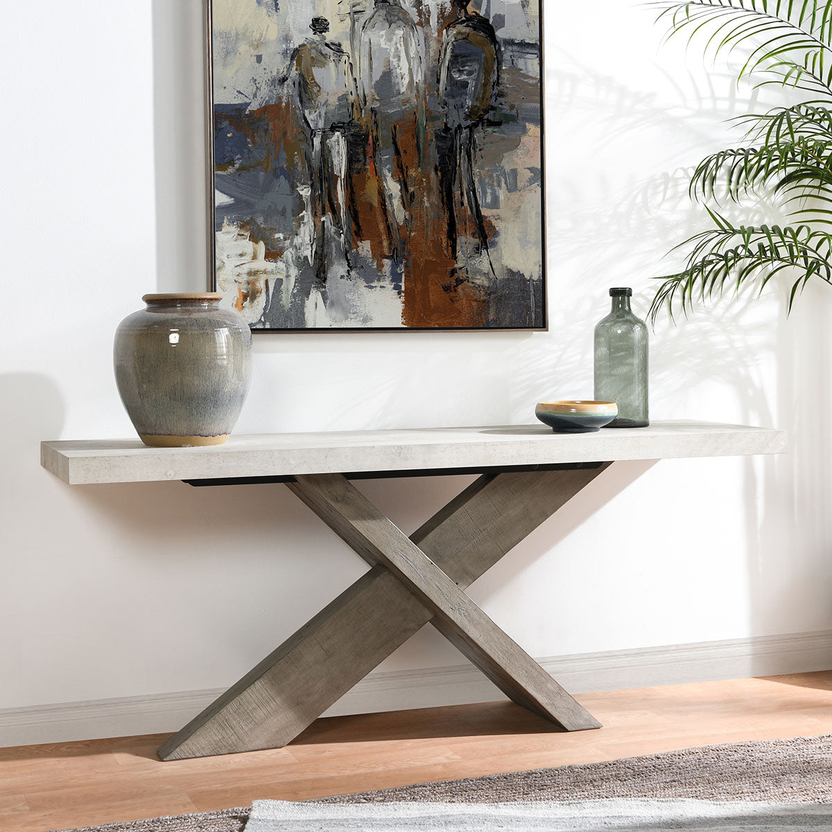 Durant Reclaimed Pine Console Table - Thumbnail 2
