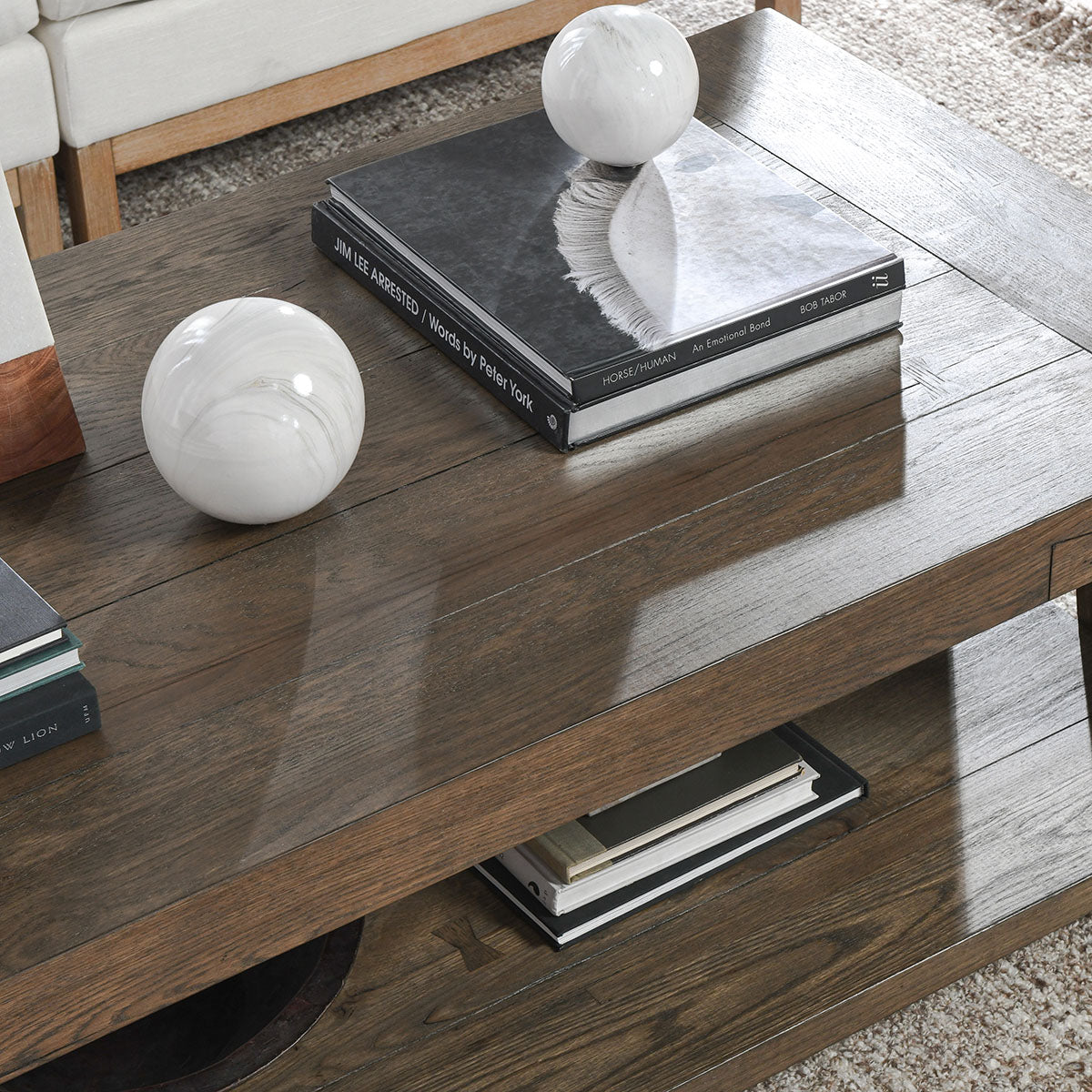 Troy Reclaimed Oak 60" Coffee Table- Brown - Chapin Furniture