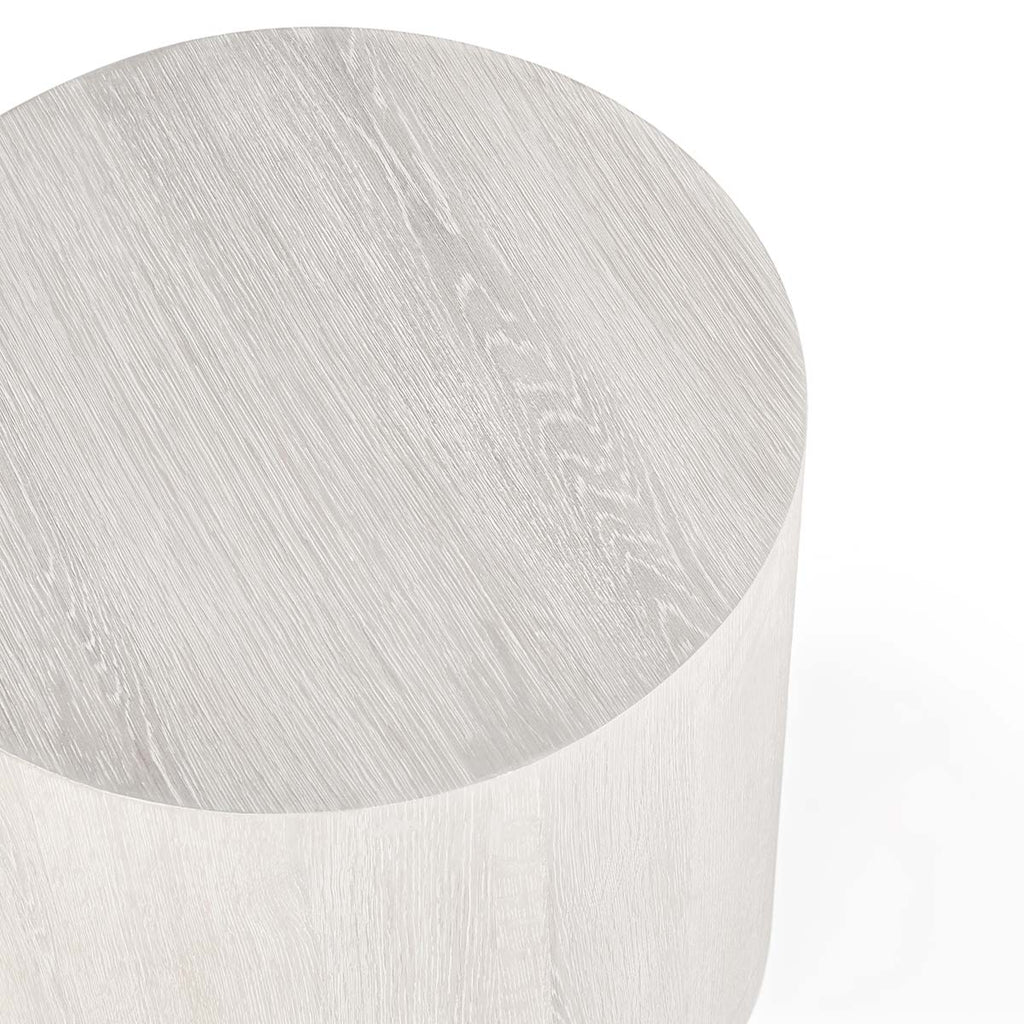 Layne Round End Table- White - Chapin Furniture
