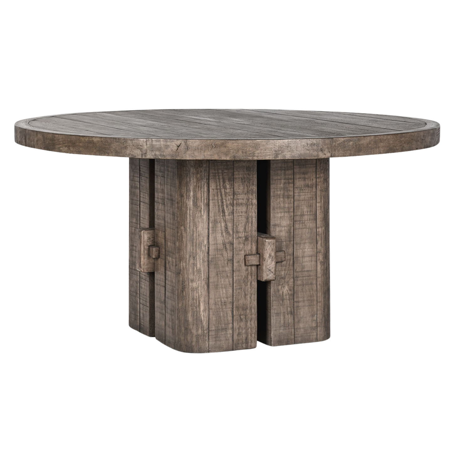 Rosemount Reclaimed Pine 60" Round Dining Table - Aged Brown - Chapin Furniture