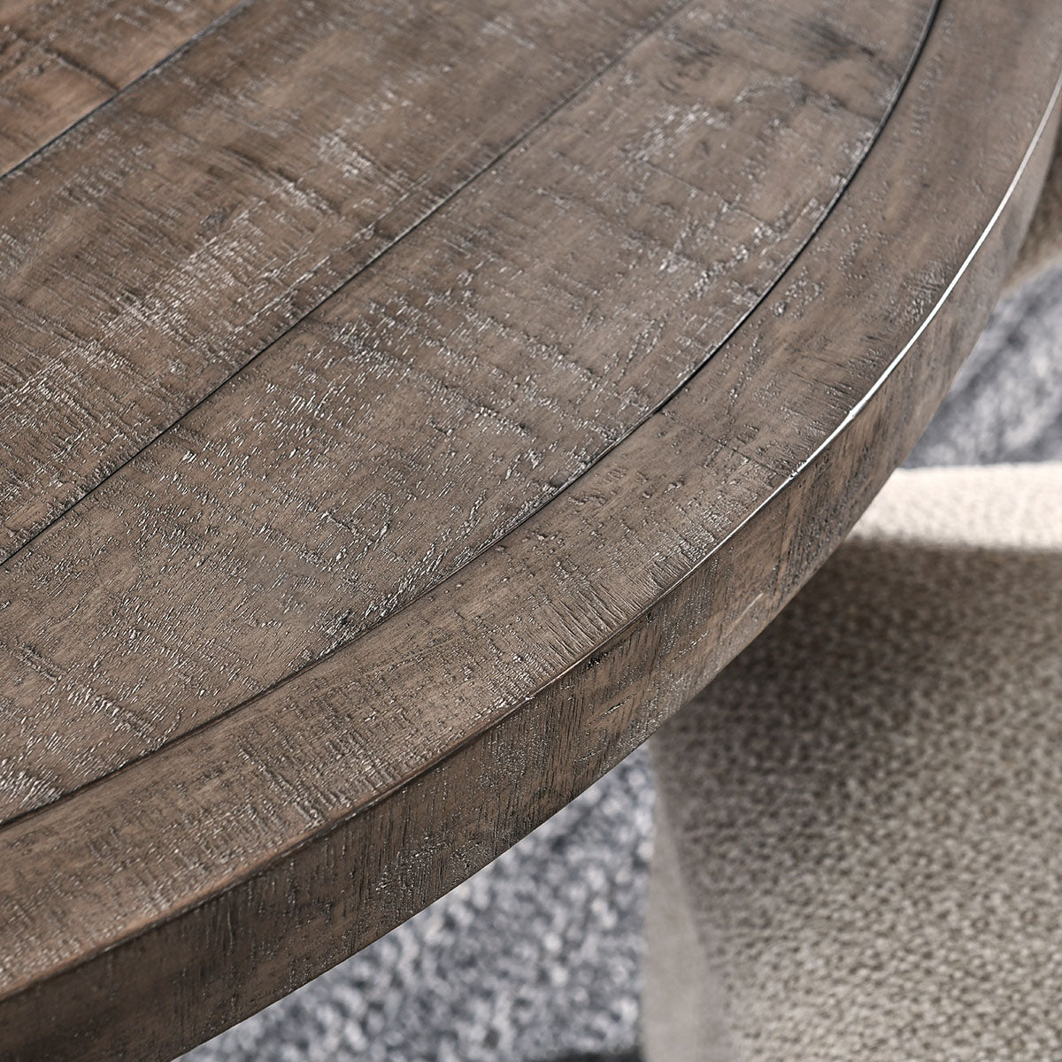 Rosemount Reclaimed Pine 60" Round Dining Table - Aged Brown - Chapin Furniture