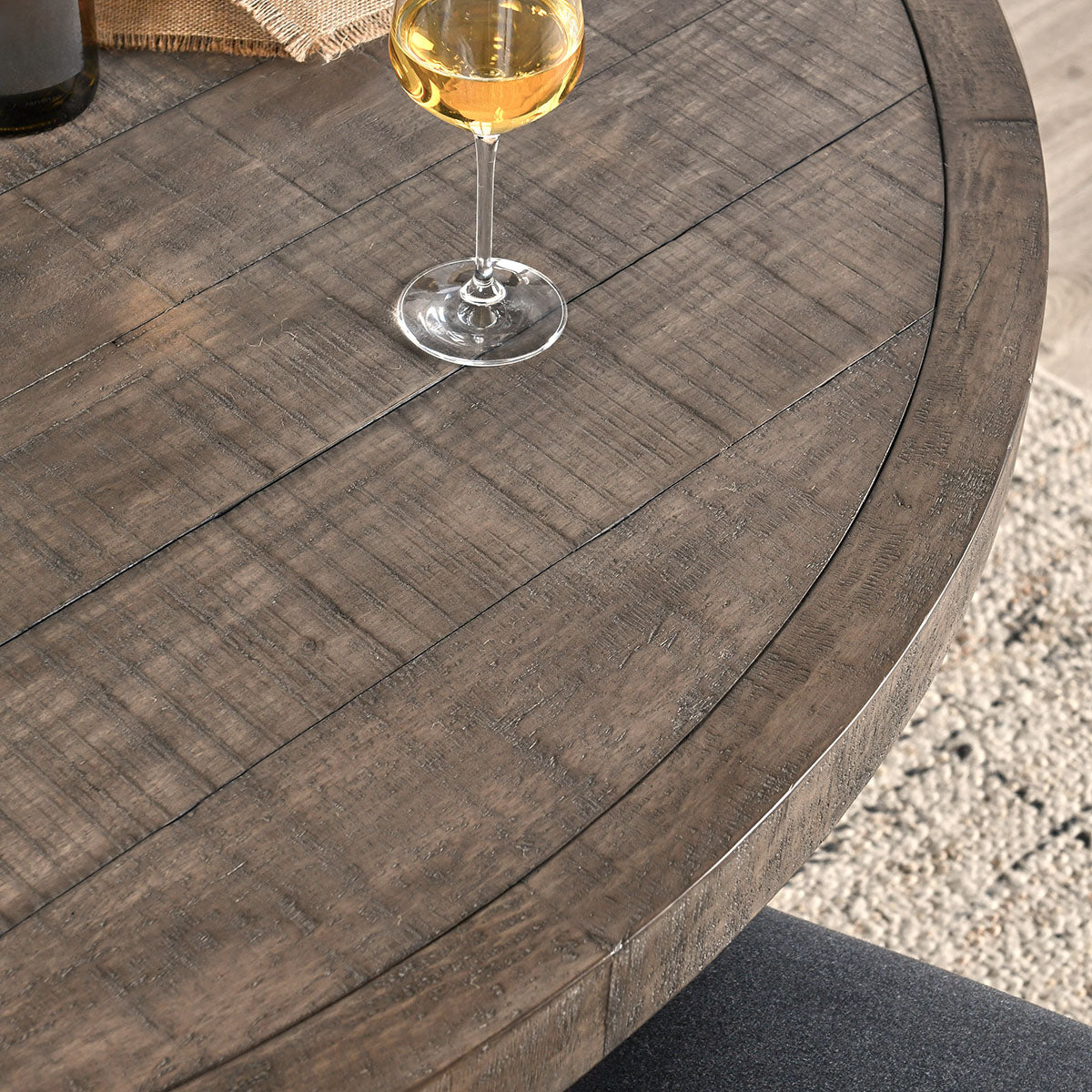 Rosemount Reclaimed Pine 60" Round Dining Table - Aged Brown - Chapin Furniture