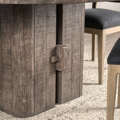 Rosemount Reclaimed Pine 60" Round Dining Table - Aged Brown - Chapin Furniture