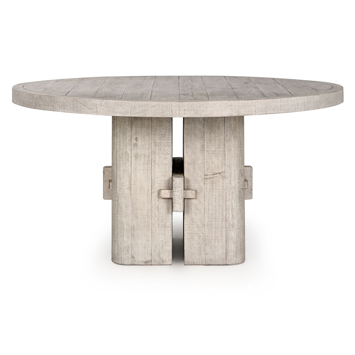 Rosemount Reclaimed Pine 60" Round Dining Table - White Wash - Chapin Furniture