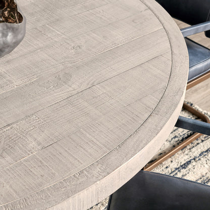 Rosemount Reclaimed Pine 60" Round Dining Table - White Wash - Chapin Furniture