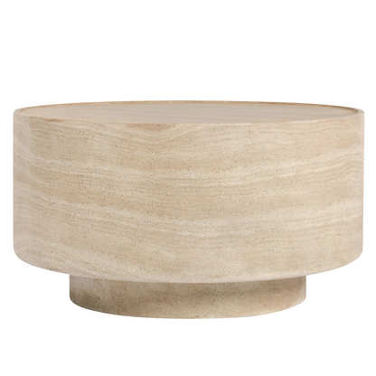 McKenna Outdoor Concrete 31.5" Round Coffee Table - Chapin Furniture