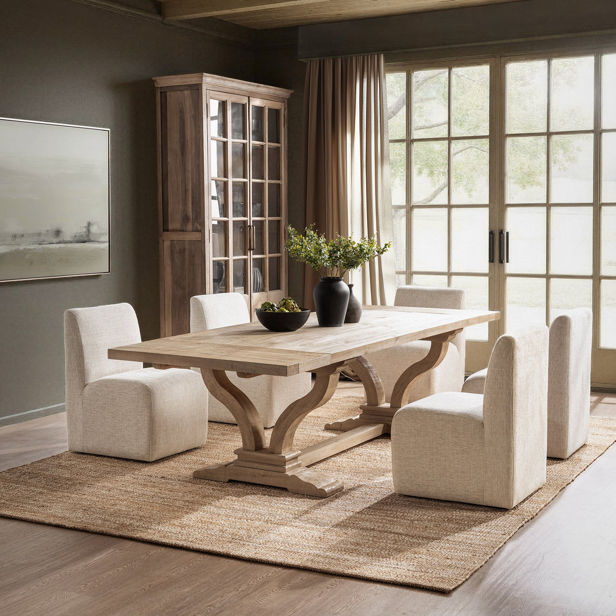 Julia 86-110" Extension Dining Table - Soft Earth - Chapin Furniture