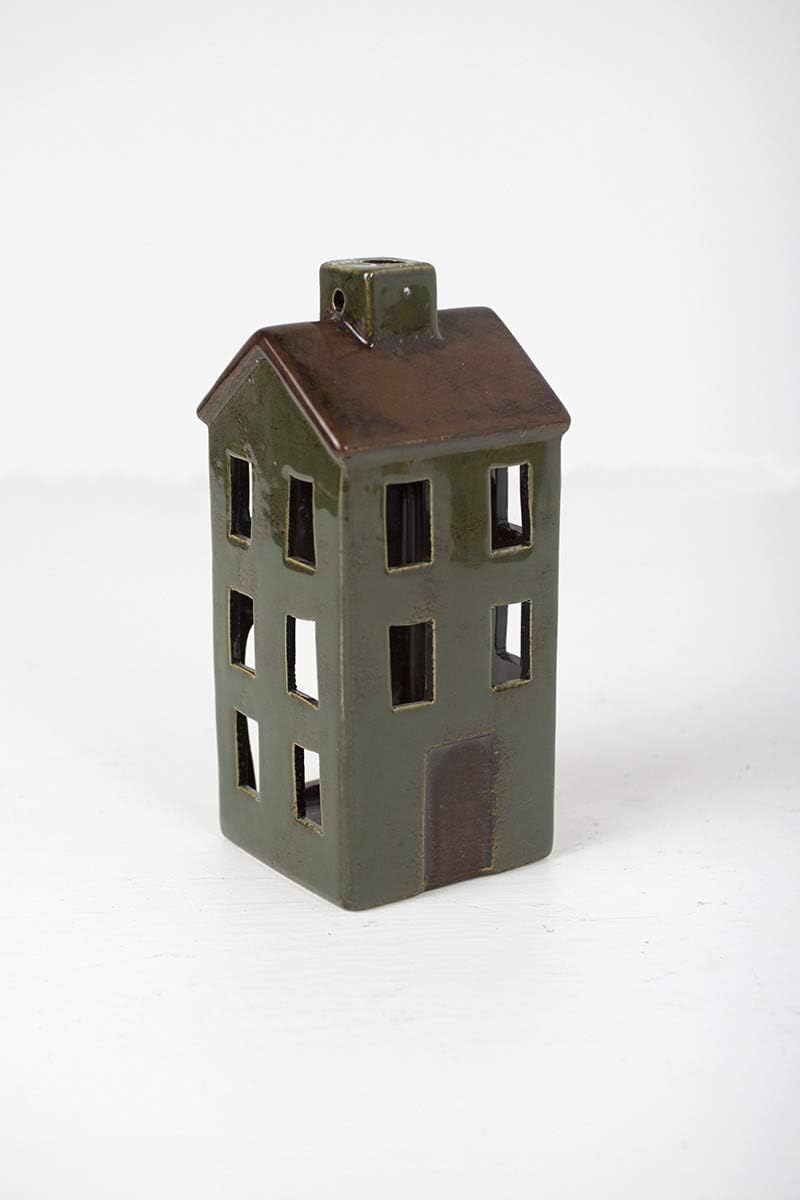 Set of 6 Colorful Ceramic Village - Chapin Furniture