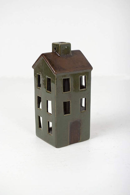 Set of 6 Colorful Ceramic Village - Chapin Furniture