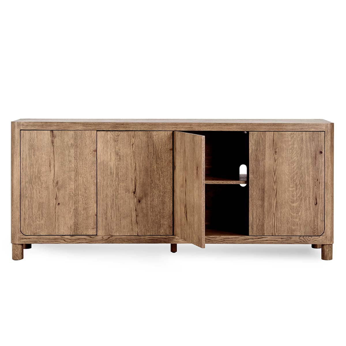 Orlando Oak 4 Door Buffet Cabinet - Thumbnail 5