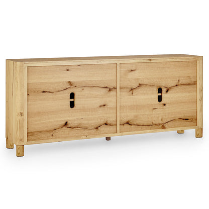 Orlando Oak 4 Door Buffet Cabinet- Natural - Chapin Furniture