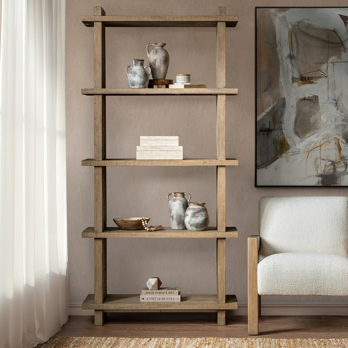 Karlla Bookshelf - Natural Cla - Chapin Furniture