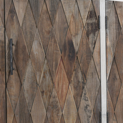 Anton Oak Wood 4 Door Cabinet - Chapin Furniture