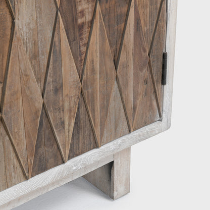 Anton Oak Wood 4 Door Cabinet - Chapin Furniture