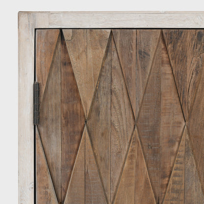 Anton Oak Wood 4 Door Cabinet - Chapin Furniture