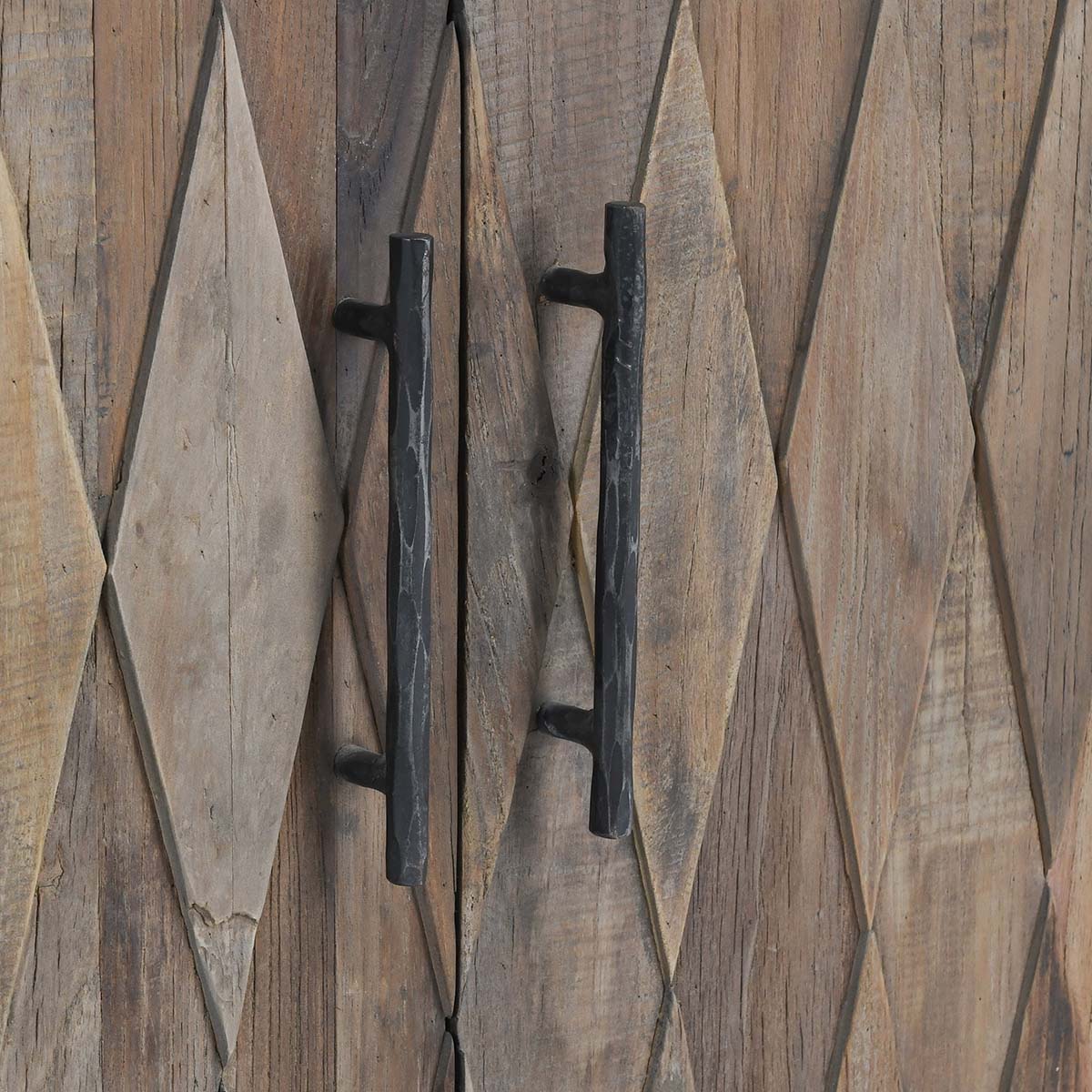 Anton Oak Wood 4 Door Cabinet- Black - Chapin Furniture