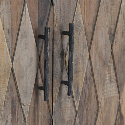 Anton Oak Wood 4 Door Cabinet- Black - Chapin Furniture