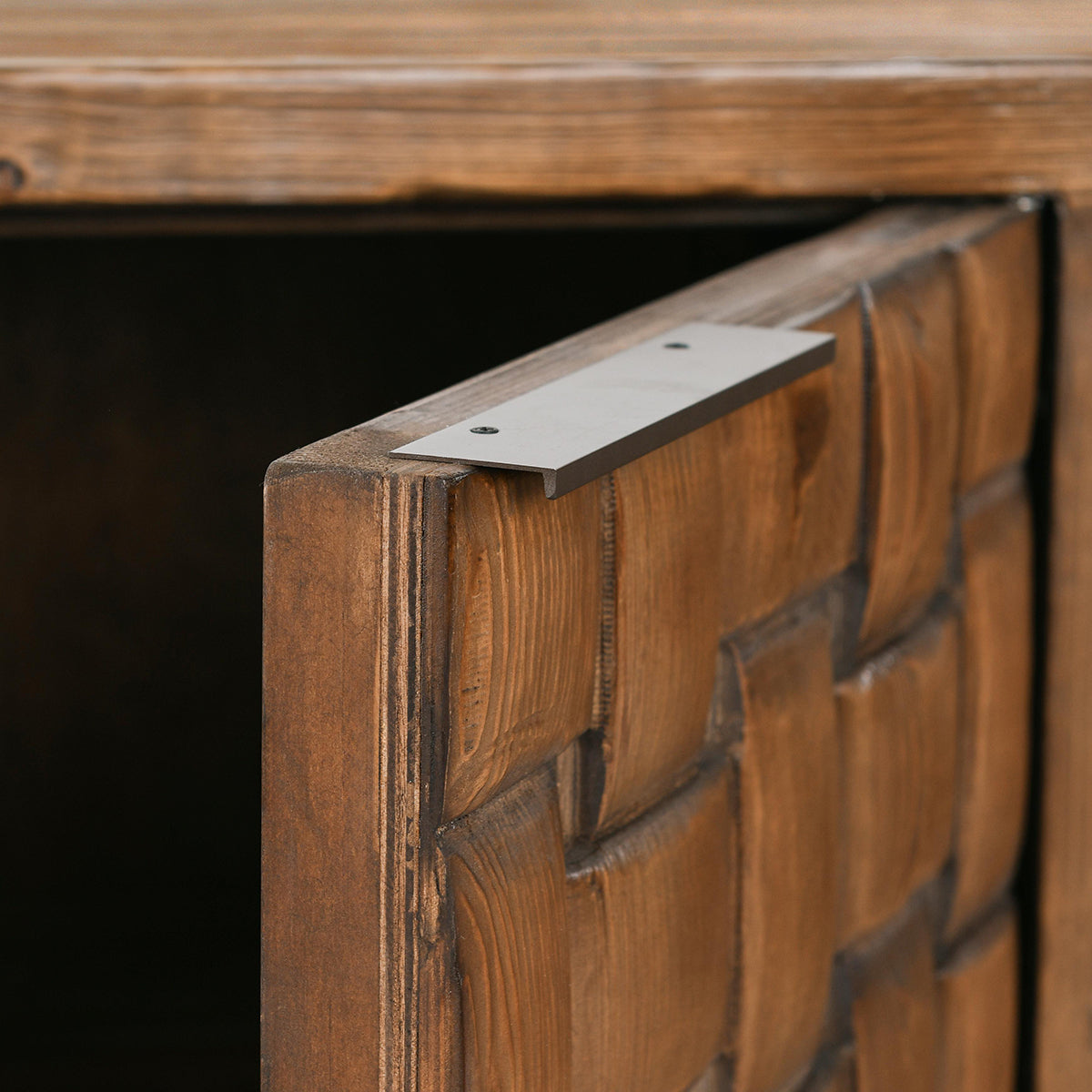 Bast Pine Wood 4Dr Cabinet - Mission Brown - Chapin Furniture