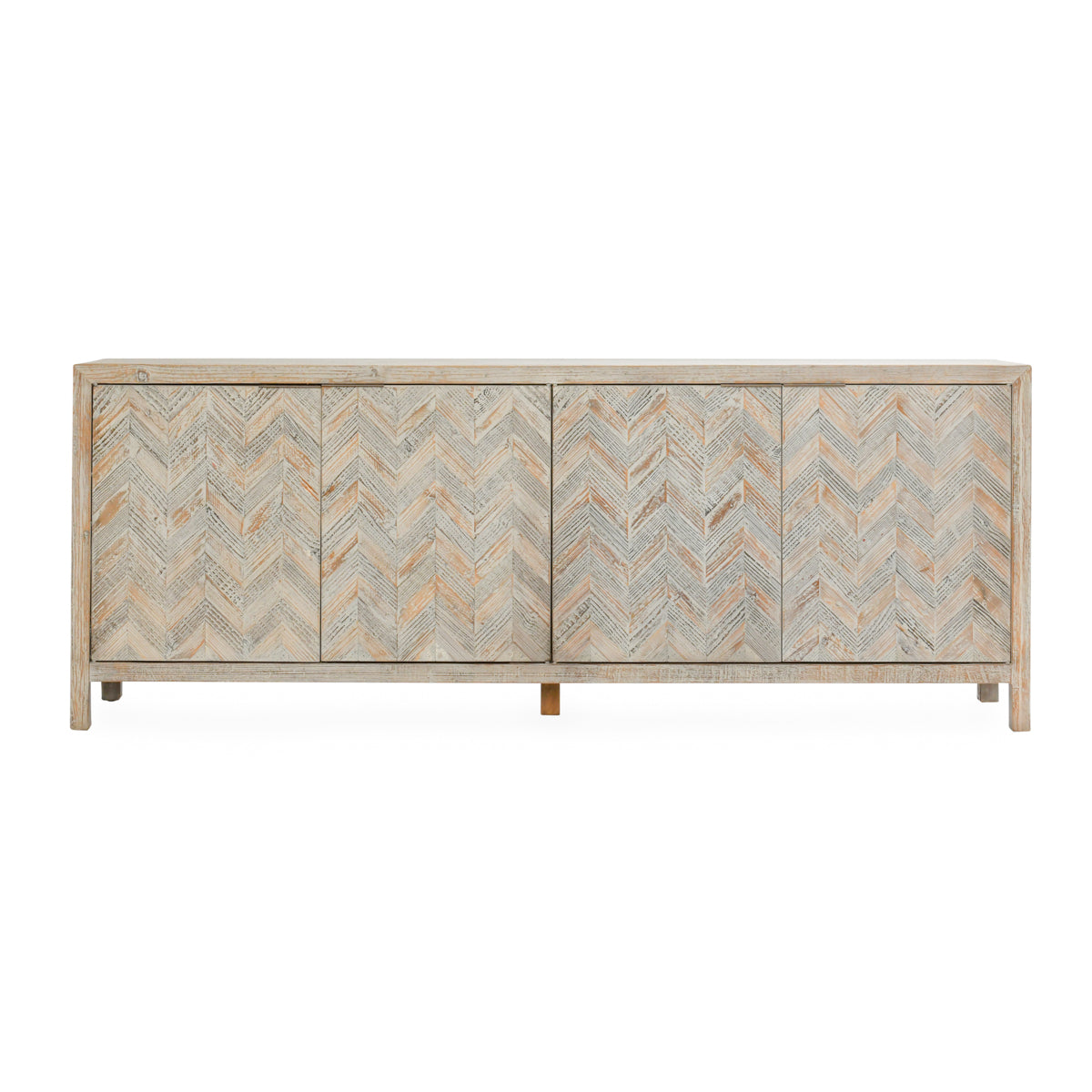 Sienna Reclaimed Pine 4 Door Cabinet - Chapin Furniture