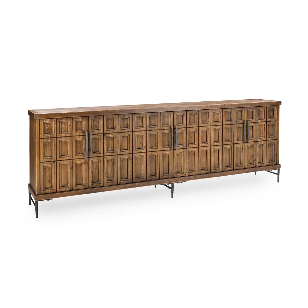 Willmark Reclaimed Pine 6 Dr Cabinet - Mission Brown - Chapin Furniture