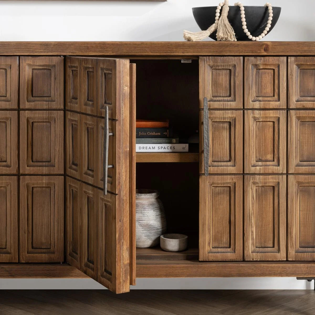 Willmark Reclaimed Pine 6 Dr Cabinet - Mission Brown - Chapin Furniture