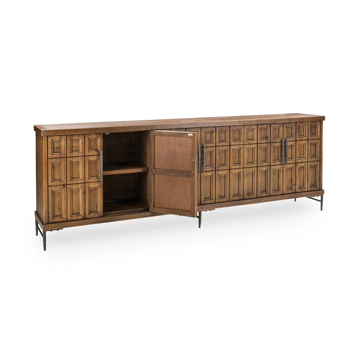 Willmark Reclaimed Pine 6 Dr Cabinet - Mission Brown - Chapin Furniture