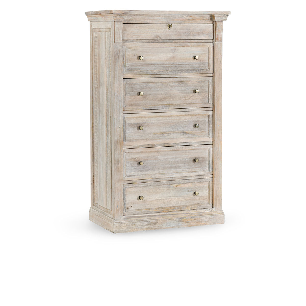 Adelaide 6 Drawer Wood Chest- White Wash - Chapin Furniture