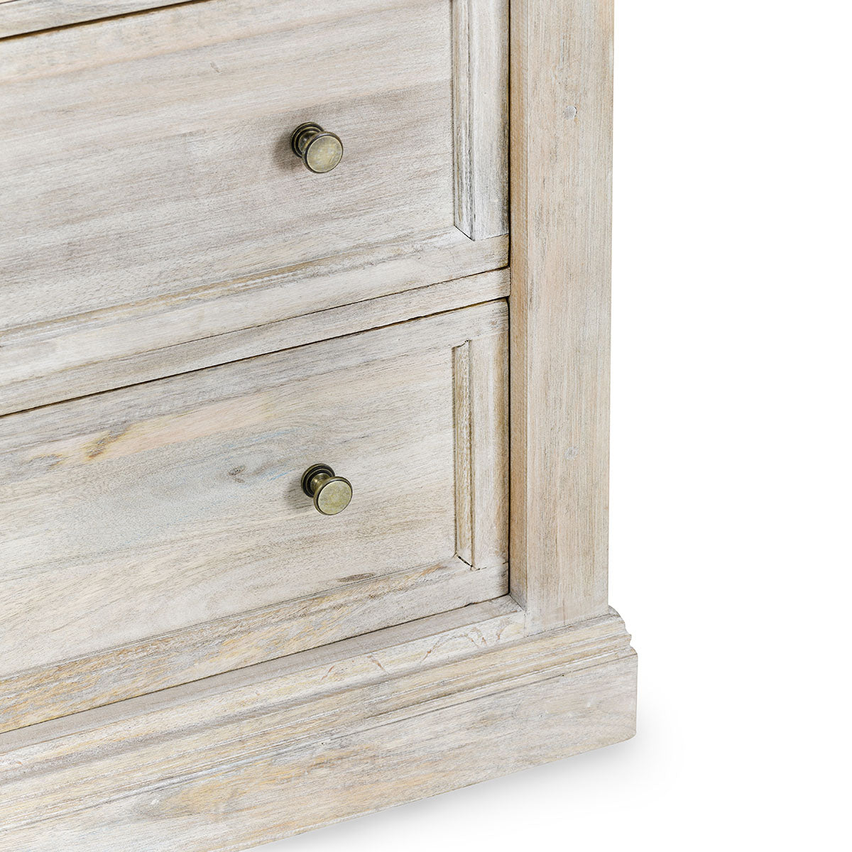 Adelaide 6 Drawer Wood Chest- White Wash - Chapin Furniture