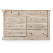 Adelaide 9 Drawer Wood Dresser- White Wash - Chapin Furniture