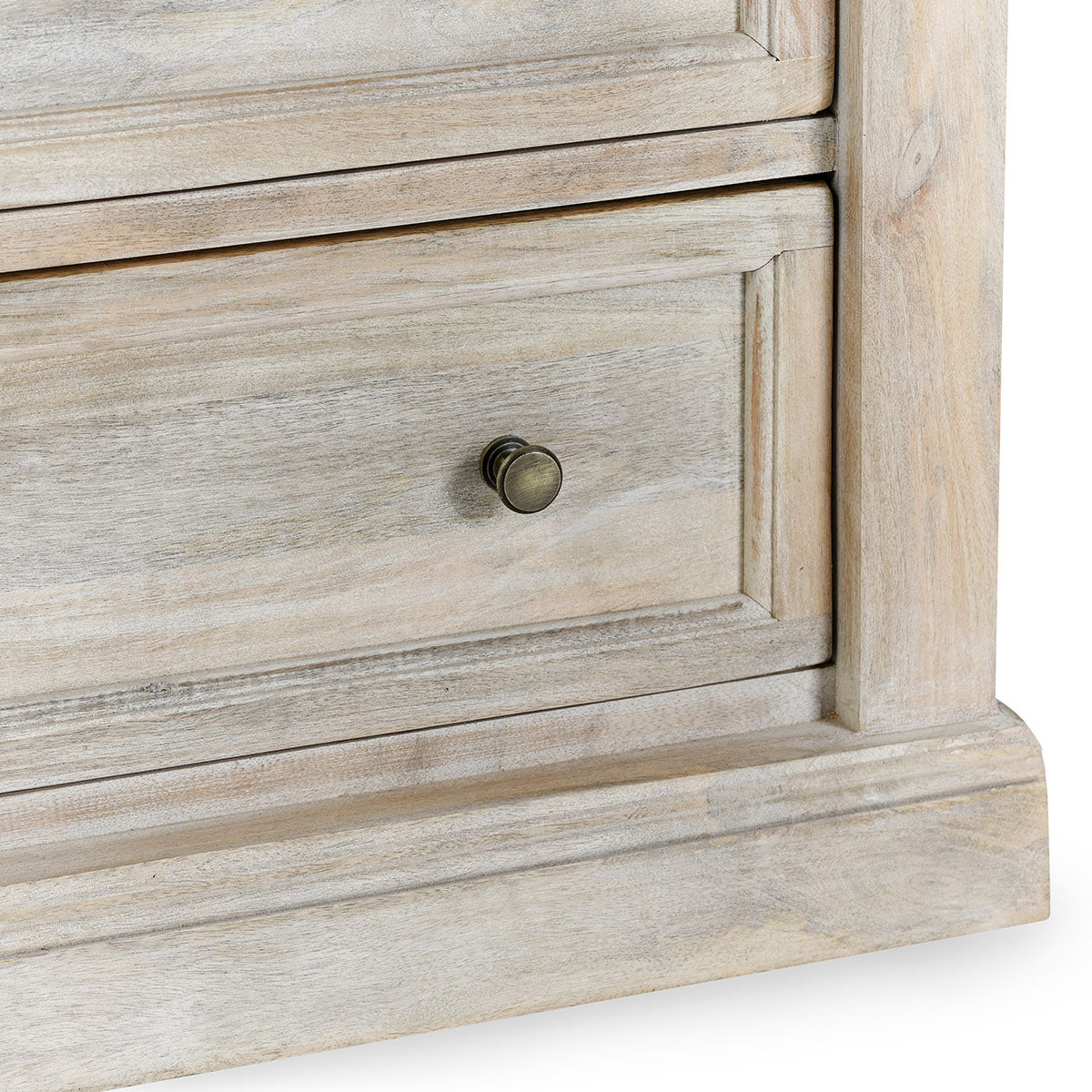 Adelaide 3 Drawer Wood Nightstand- White Wash - Chapin Furniture