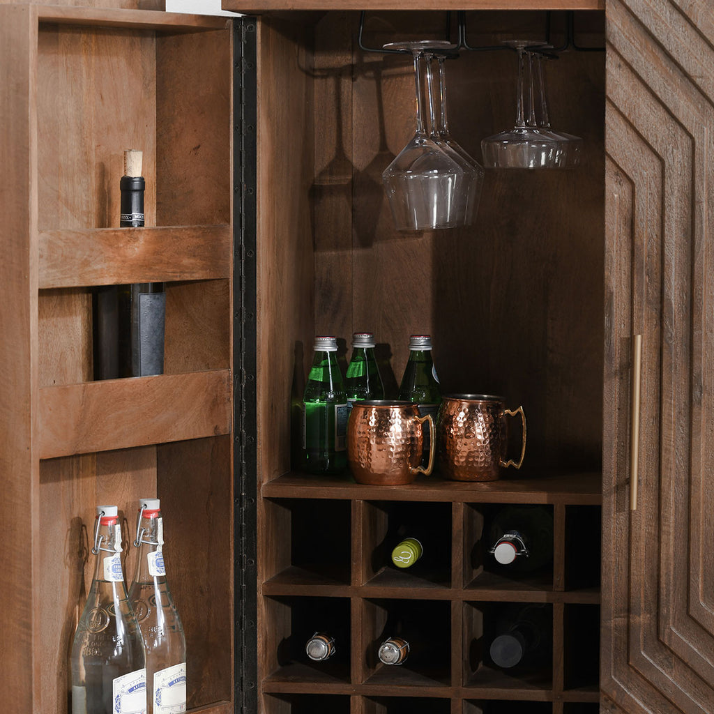 Holmes Mango Wood Bar Cabinet - Chapin Furniture