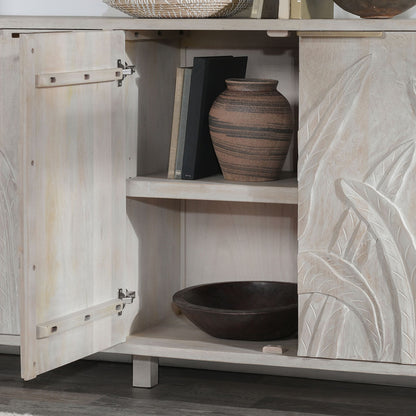 Ledro Mango Wood 4 Door Cabinet - Chapin Furniture