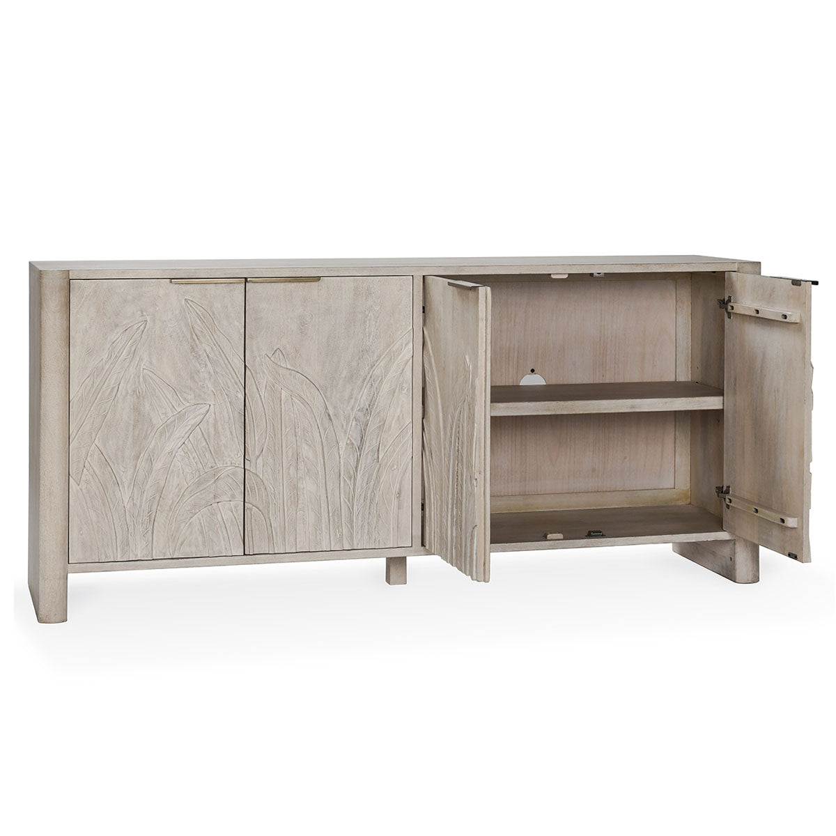 Ledro Mango Wood 4 Door Cabinet - Chapin Furniture