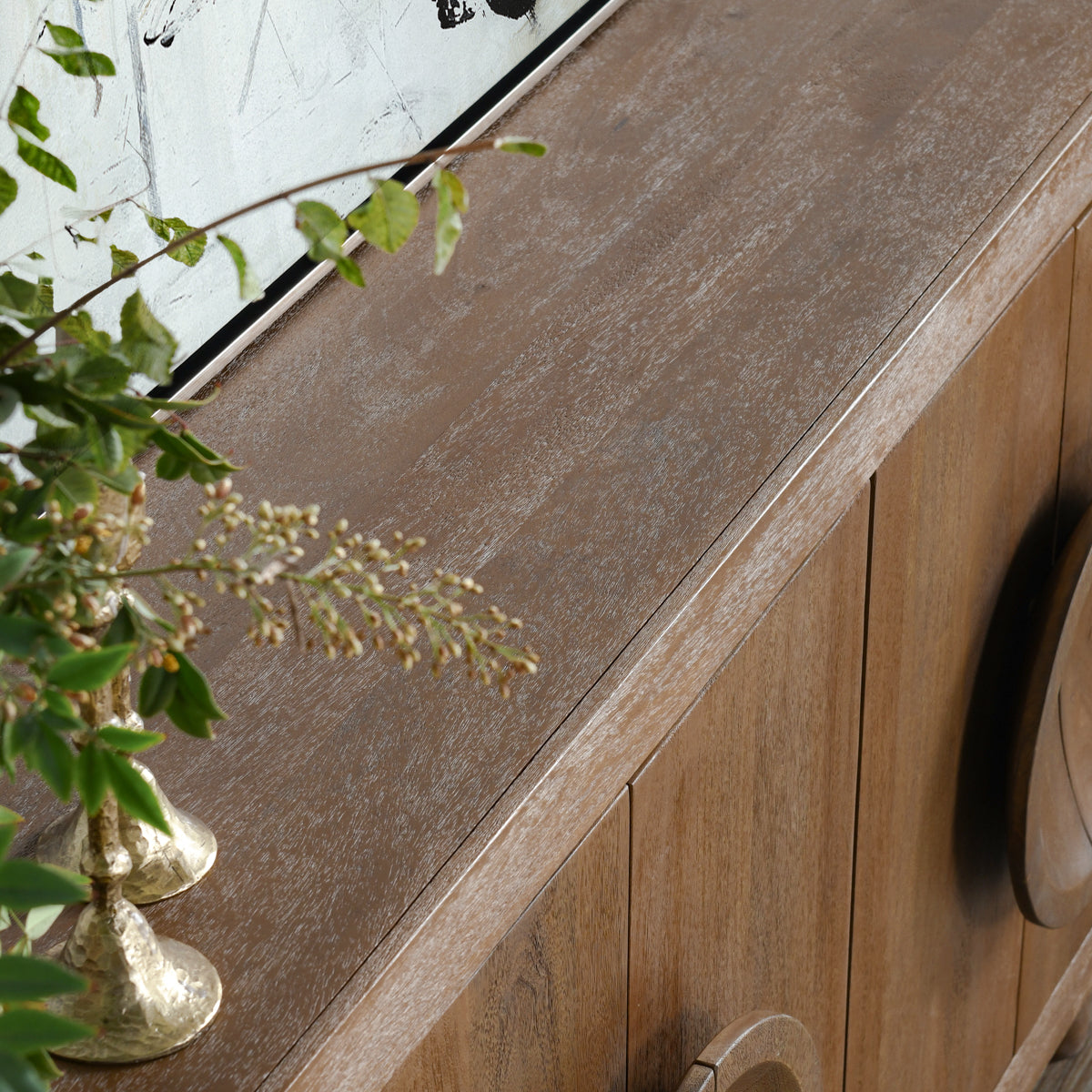Vally Mango Wood 6 Door Buffet - Natural - Chapin Furniture