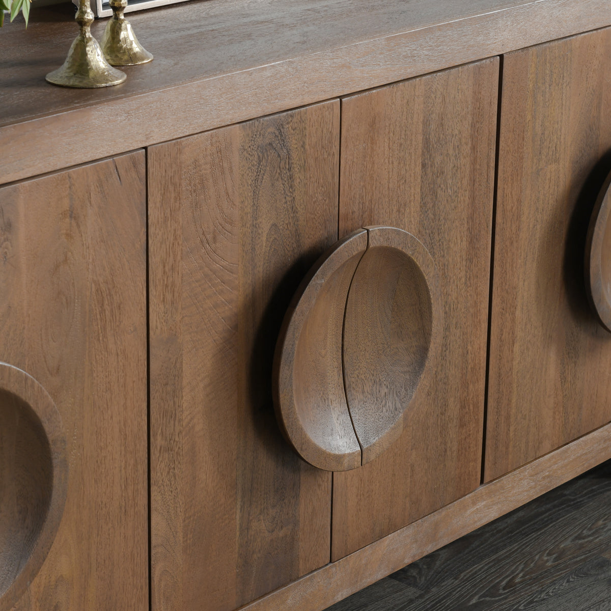 Vally Mango Wood 6 Door Buffet - Natural - Chapin Furniture