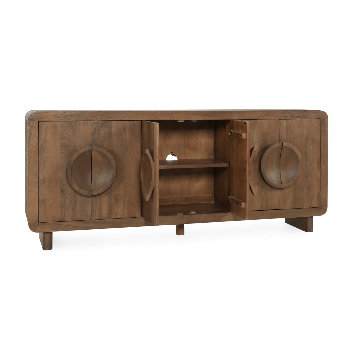 Vally Mango Wood 6 Door Buffet - Natural - Chapin Furniture