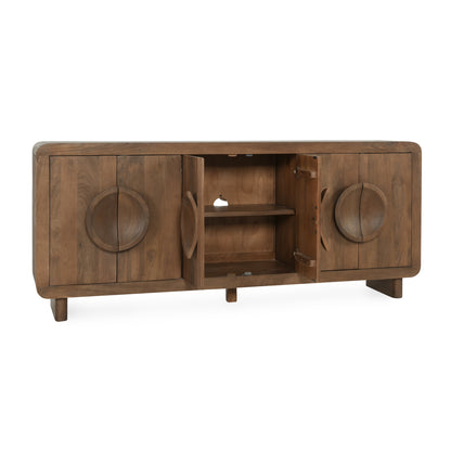 Vally Mango Wood 6 Door Buffet - Natural - Chapin Furniture
